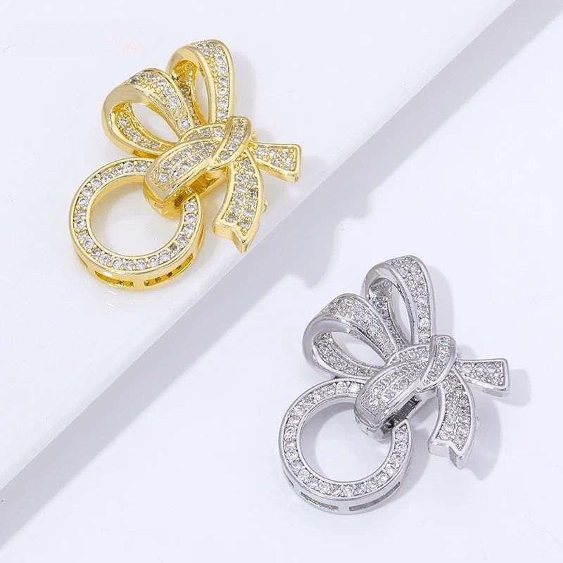 Jewelry Making Articles - Złote pozłacane 18K zapięcia z perłami,