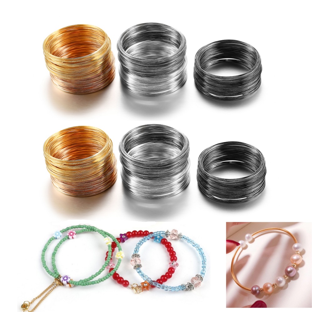 Jewelry Making Gold Wire - 100 pętli/partia 0,6 mm Srebrny Złoty