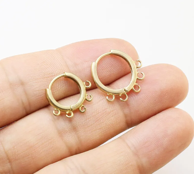 Jewelry Making Loops - 10 sztuk mosiężnych obręczy do uszu,