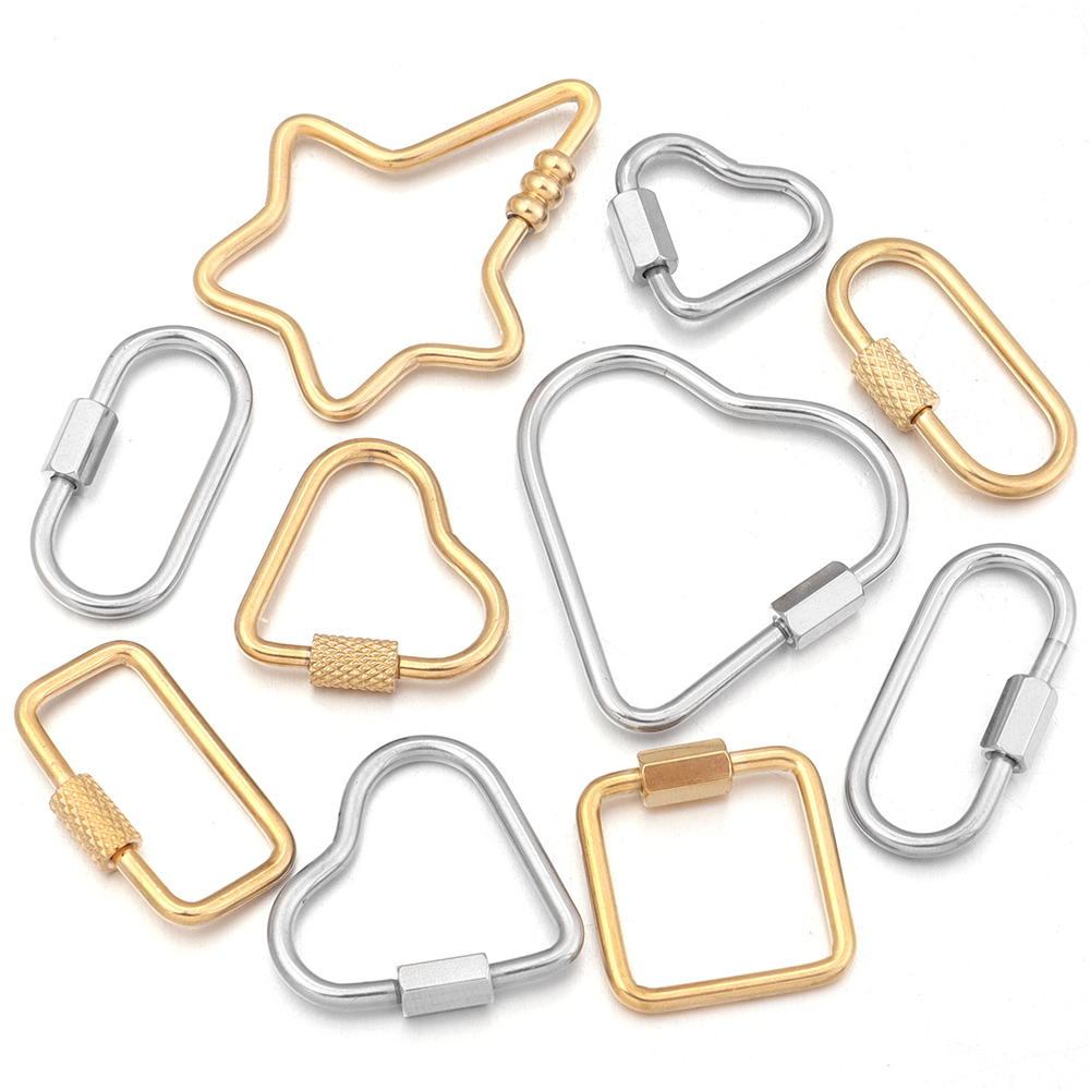 Jewelry Making Articles - 2 sztuk złota ze stali nierdzewnej