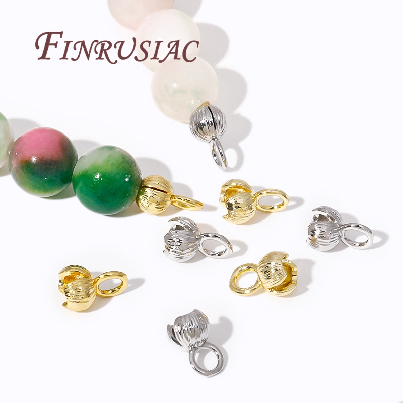 Eyepin Ball End - 18K pozłacane końce sznurka z muszli