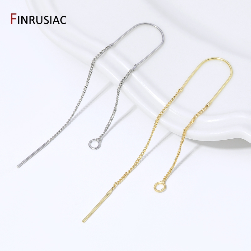 Jewelry Making Gold Wire - Pozłacane 18-karatowym złotem mosiężne długie kolczyki