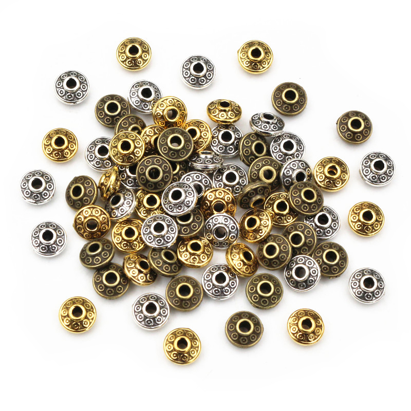 Eyepin Ball End - 100 szt. 6x6x3.5mm brąz antyczny pozłacany