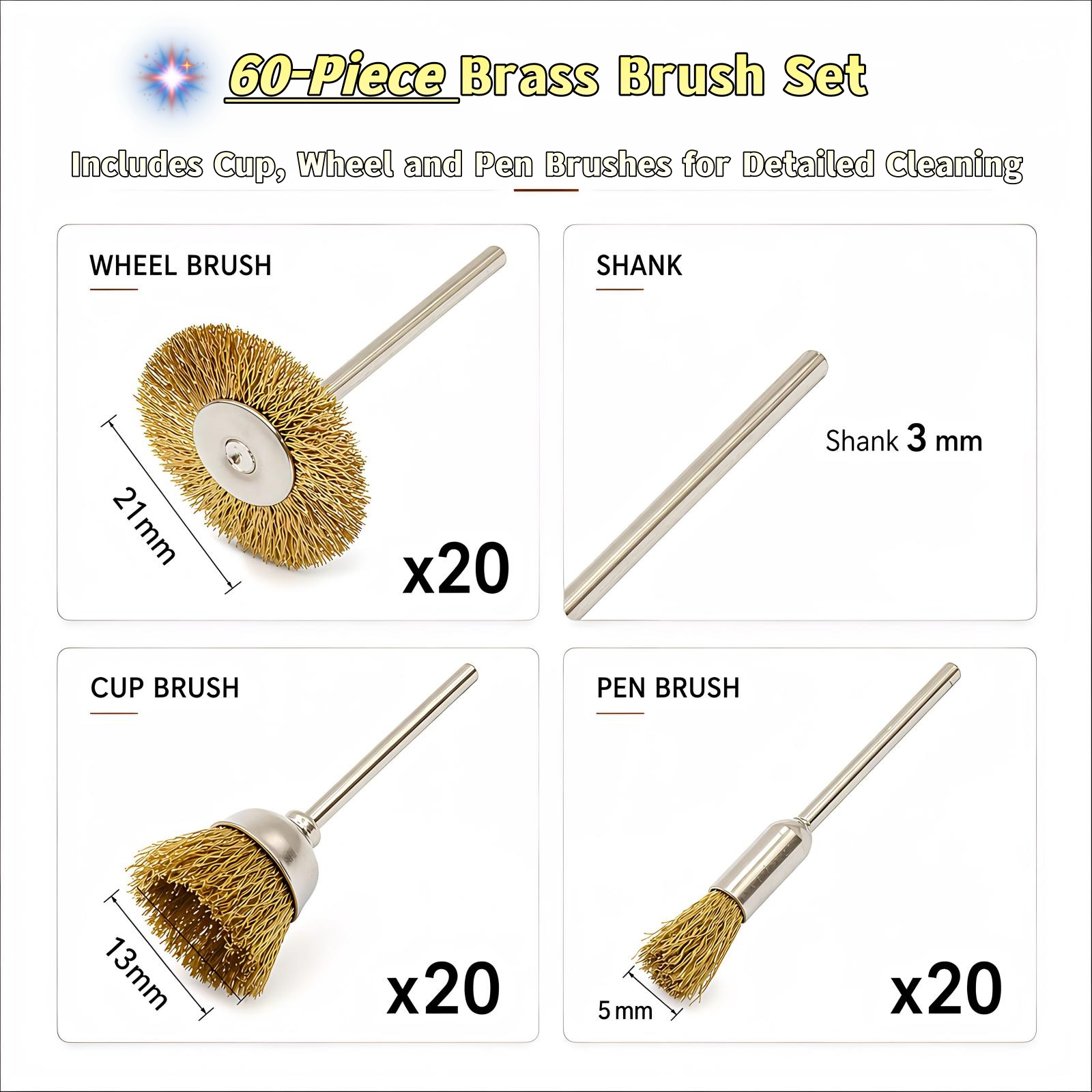 Zestaw 60 szt. szczotek z mosi – Jewelry Making Tools recenzja i cena