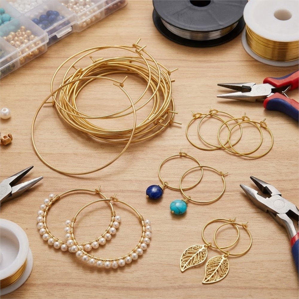 50 szt. Kolczyki koła ze stali – Jewelry Making Gold Wire recenzja i cena