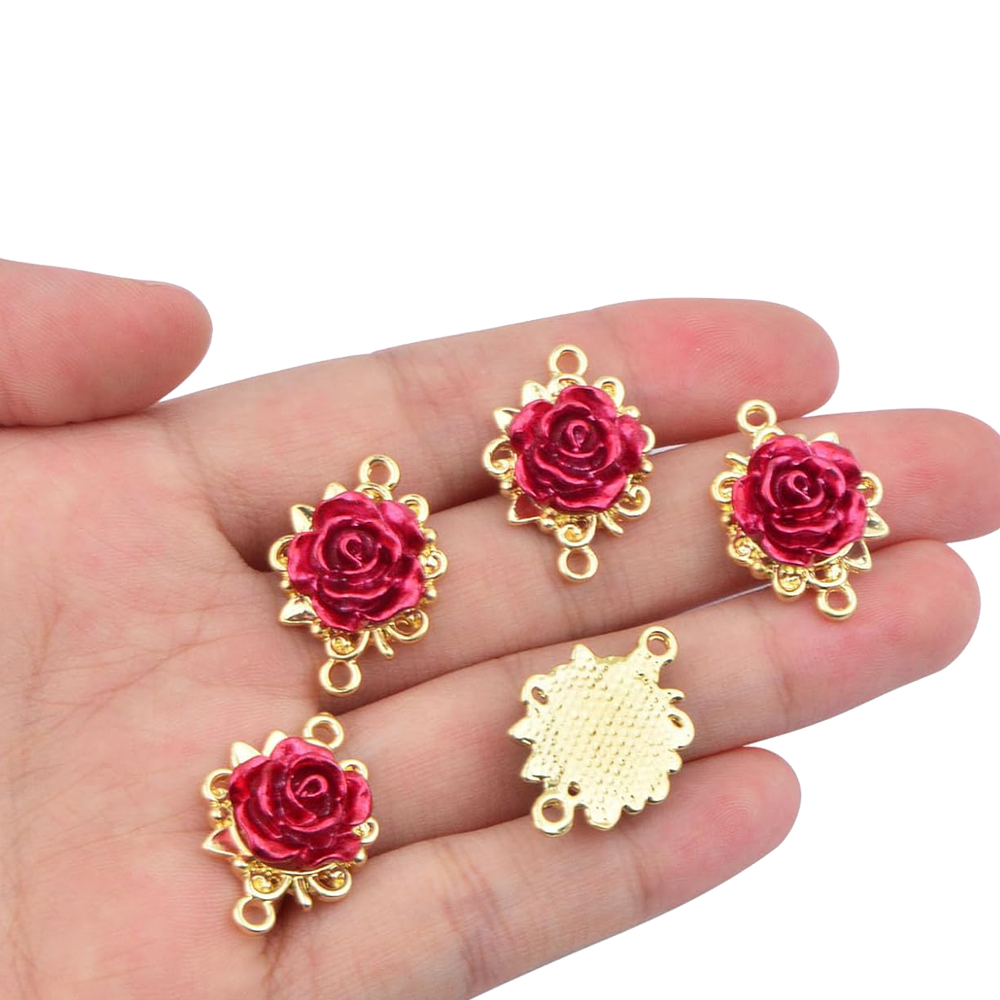 5/10 szt. Zawieszki Róże 3D, ł – Jewelry Making Loops recenzja i cena