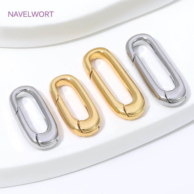 1/2/4 szt. Złote (18K) owalne  – Jewelry Making Articles recenzja i cena