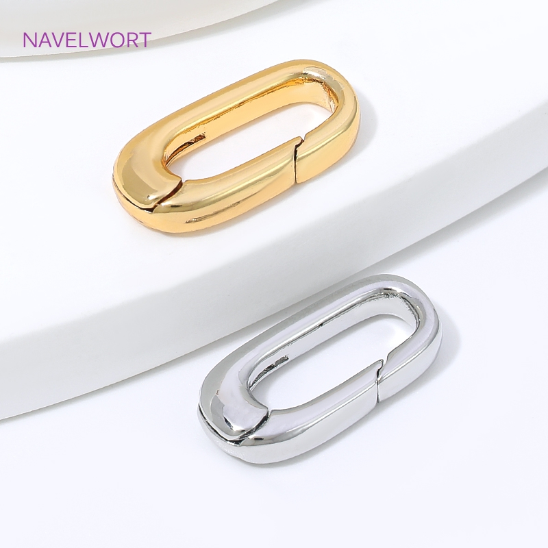 1/2/4 szt. Złote (18K) owalne  – Jewelry Making Articles recenzja i cena